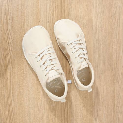 欧美出口春夏帆布办公居家散步4E宽楦赤足鞋休闲运动鞋男女大码