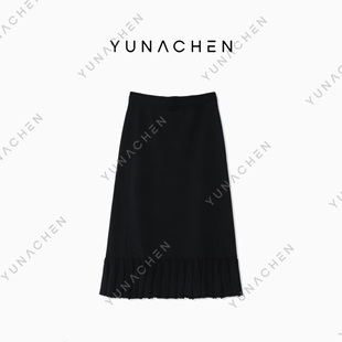 菠萝宝宝yuna【横斜】秋冬新款气质轻奢鱼尾半身长裙450-E5037