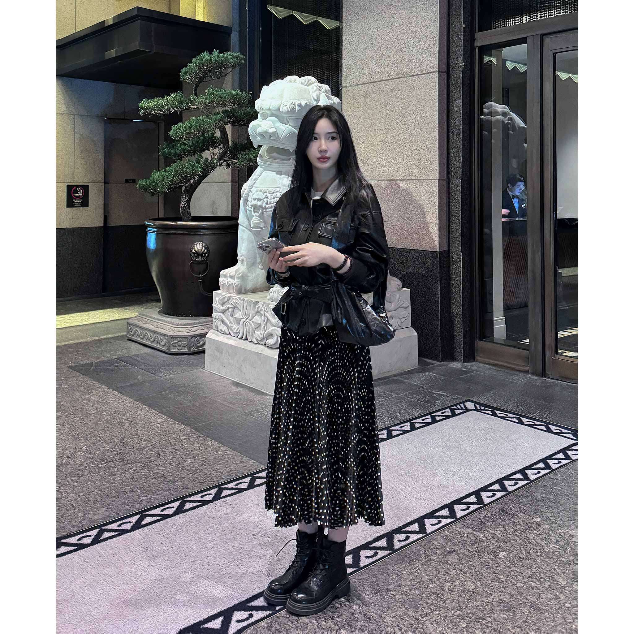 菠萝宝宝yuna【婉君】气质黑白波点重工优雅女半身长裙544-2594,女装/女士精品,半身裙,淘宝优惠券,粉丝福利购,淘宝优惠卷