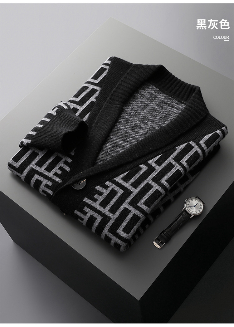 캐시미어 스웨터 남성용 헤비급 두꺼운 V 넥 100 순수 캐시미어 남성용 카디건 자카드 솔리드 컬러 니트 스웨터 스웨터 재킷