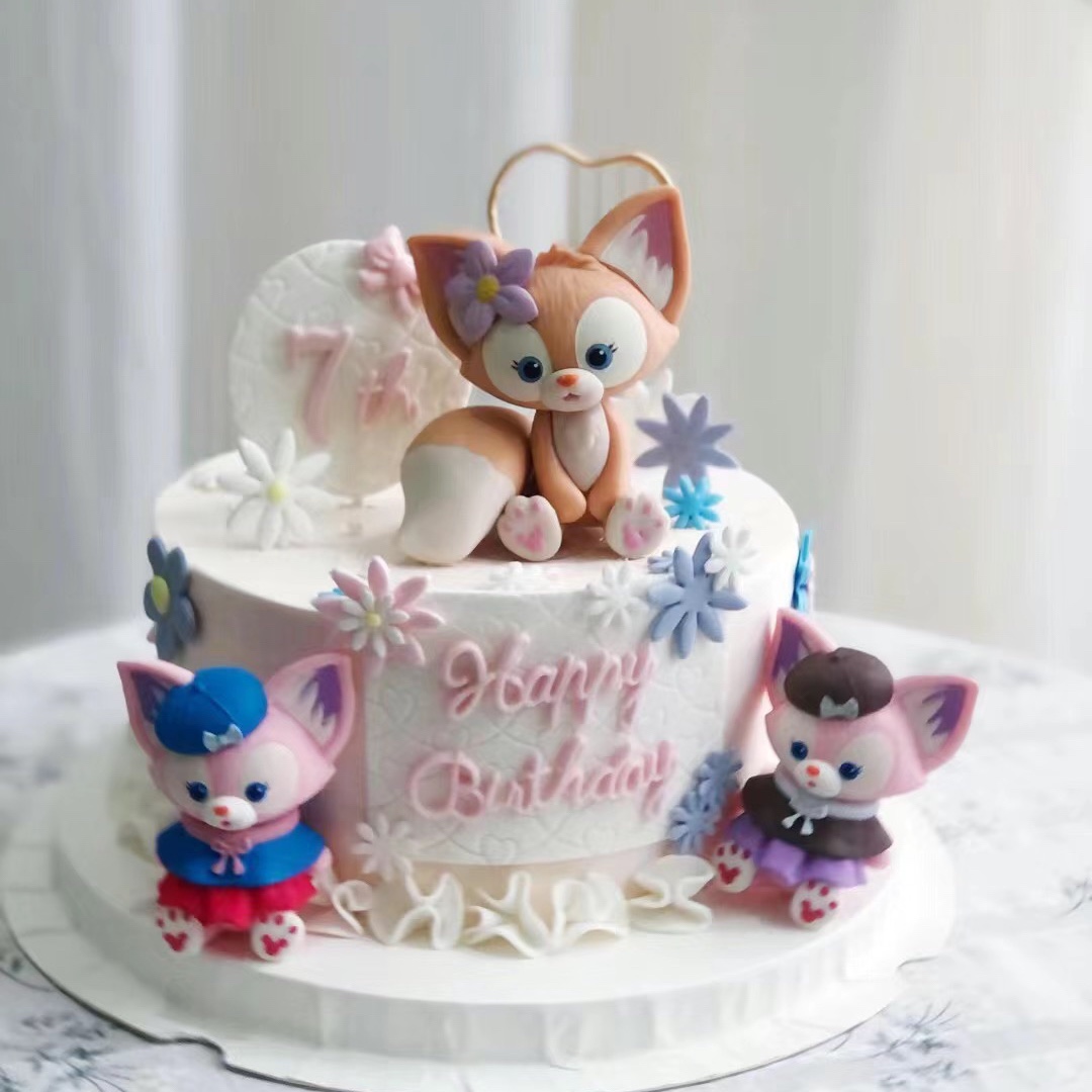 玲娜贝儿手办烘焙蛋糕装饰琳娜贝尔卡通动漫可爱网红生日蛋糕摆件