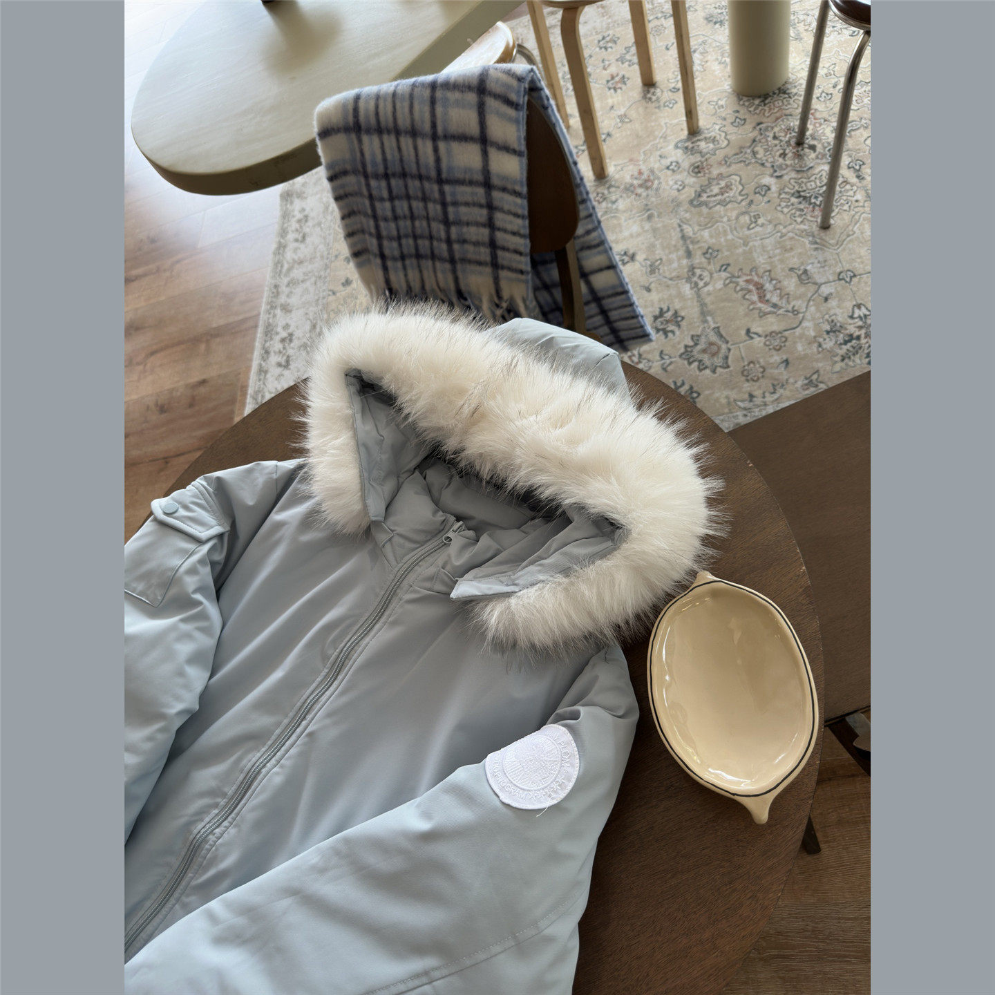 奶蓝色羽绒棉服女款大毛领冬季加厚短款女士面包服棉衣棉袄子外套,女装/女士精品,棉衣/棉服,淘宝优惠券,粉丝福利购,淘宝优惠卷