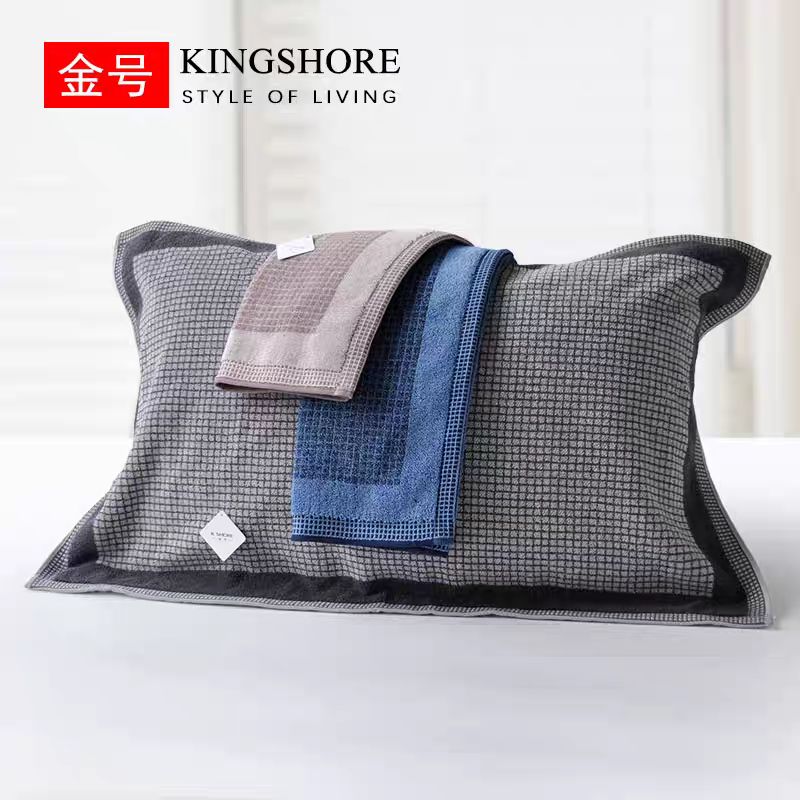 金号枕巾纯棉A类加大加厚全棉耐脏透气家用成人男女情侣枕头巾