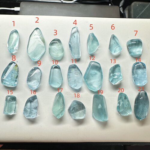 天然无胶无酸洗海蓝宝绿柱石