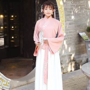 汉服出租成人礼毕业拍照舞蹈演出传统古装仙女显瘦修身文化节走秀