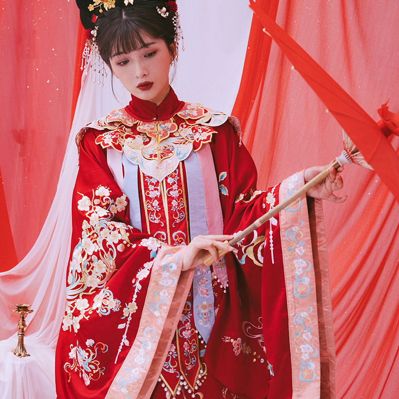 婚服出租桃花序新娘明制中式婚礼婚庆仪式敬酒服传统嫁衣相亲走秀