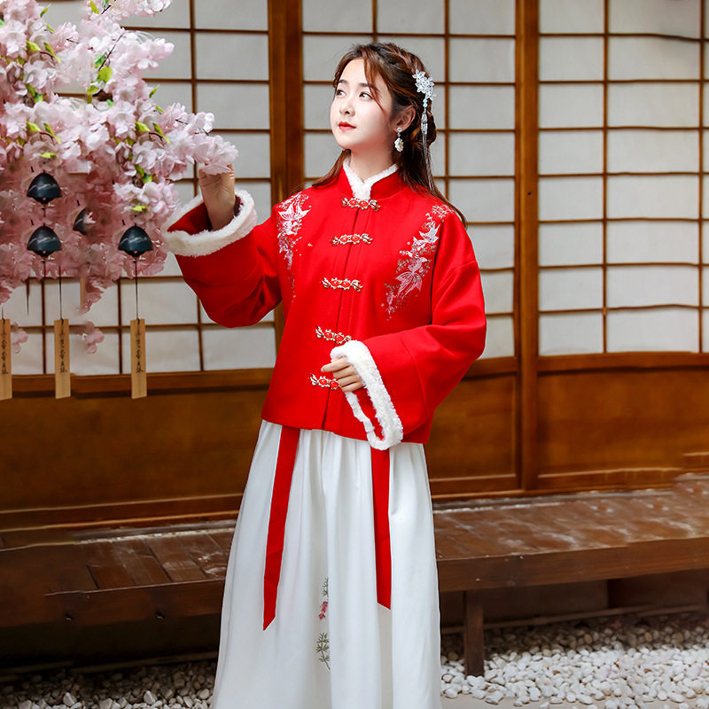 唐装中式婚礼伴娘服门店开业礼服