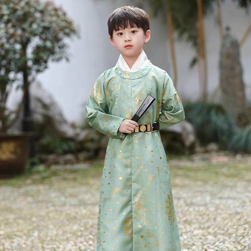 男童汉服古装春秋款唐装套装