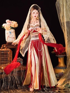 出租敦煌飞天舞蹈服公主异域西域风情民族装沙漠旅游拍照写真摄影