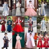 出租儿童汉服秋冬装 租赁 拜年服男童女童过年服加绒加厚中国风唐装