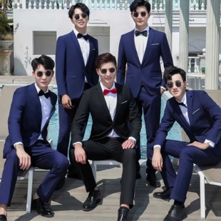 出租2025新款男伴郎服兄弟团新郎西服结婚正装西装外套男套装租赁