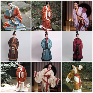出租怀谷居正版直裾长曲裾男女复原款传统秦汉古风战国袍大臣租赁