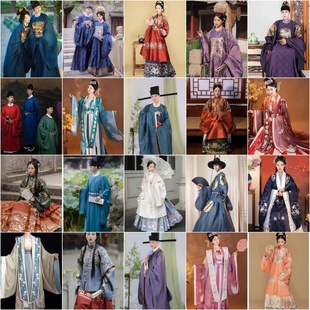 出租明制汉服长辈老年人中式婚礼父母装宋司仪主持服装妈妈装租赁