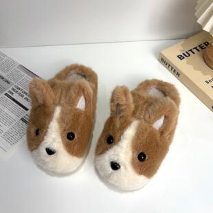 儿童男女童宝宝可爱卡通软底保暖防滑包跟厚底棉拖鞋冬棉鞋