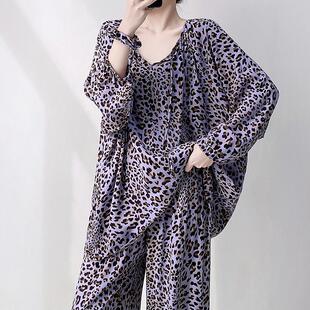 棉绸睡衣女春秋长袖夏薄款绵绸家居服人造棉高级感可外穿大码