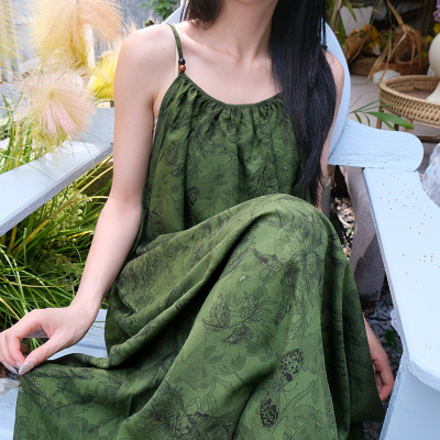 新款睡裙女夏棉绸吊带裙高级感