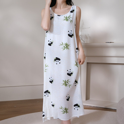 吊带睡裙女夏季棉绸睡衣薄款