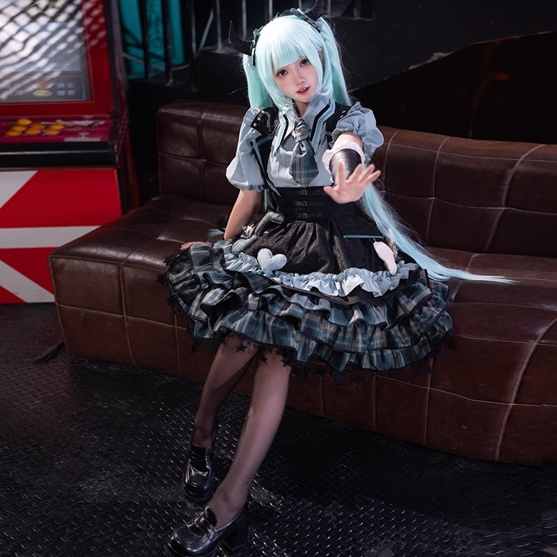 初音未来cos服印象款女万圣节Lolita洛丽塔y2k漫展二次元正miku
