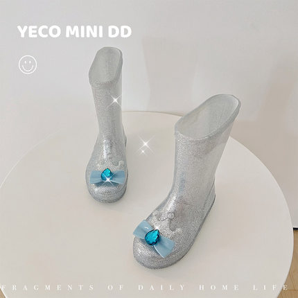MINI DD2026新款儿童雨鞋女童公主水鞋小童雨靴防水防滑中筒女孩