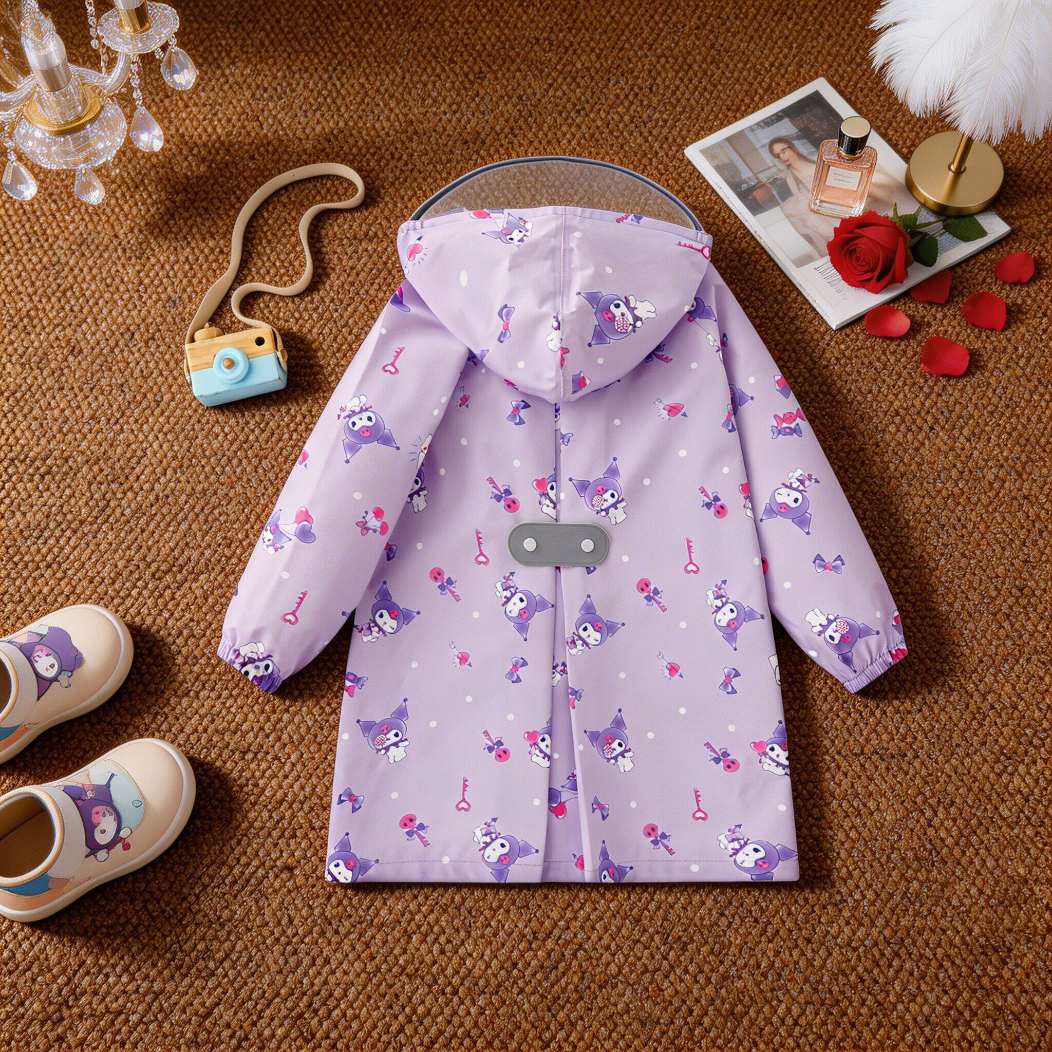 日本出口儿童雨衣2026新款轻薄速干男女童透气带书包位小学生雨披