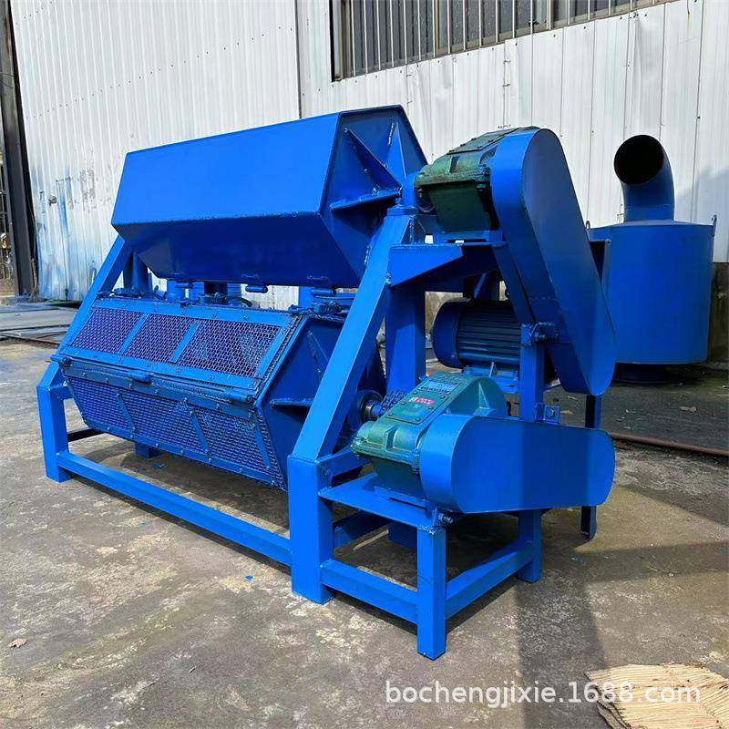 炼钢厂金属小部件去毛刺六角抛光机橡胶内衬滚筒研磨机