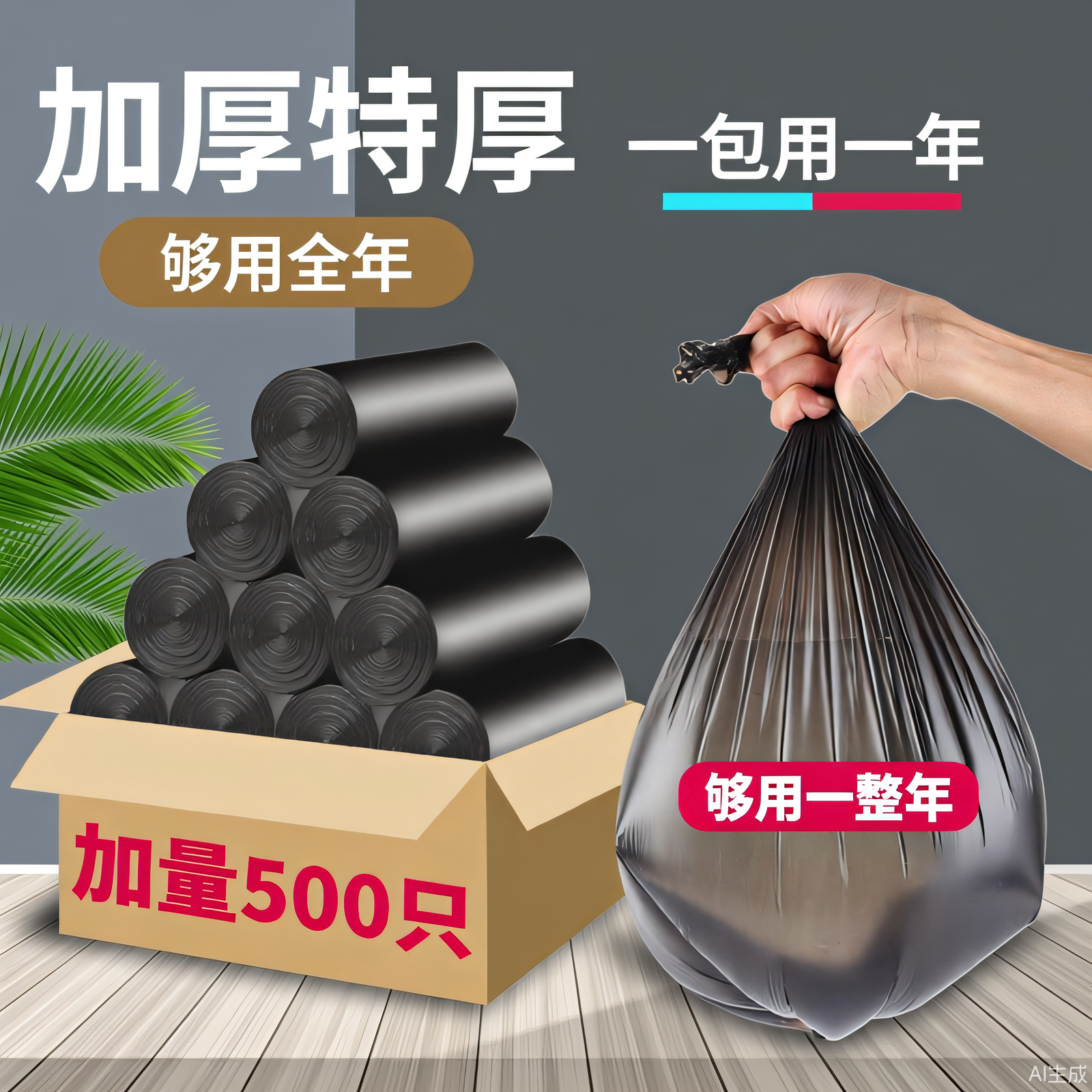 家用加厚黑色45x50x55垃圾袋50x60x80极机及口学生中号办公室大号