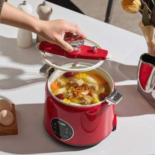 小南瓜电煮锅微压一体锅多功能免泄小型电炖锅煲汤炖肉煮饭粥火锅