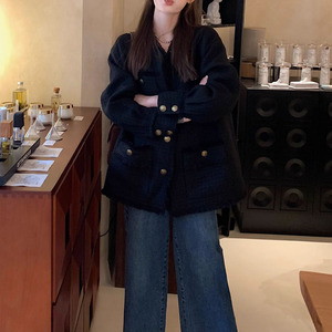 2023年贝尔蒙特 定染色羊毛流苏小香风外套女高级感长袖上衣外套