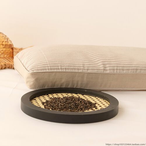 水洗棉荞麦壳儿童养生枕