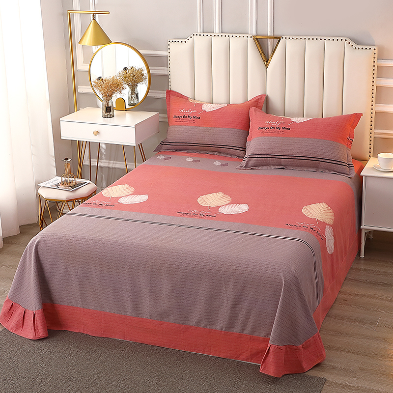 磨毛床单单件纯棉100全棉单人学生宿舍三件套1.5米被单双人1.8m冬
