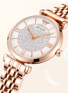 AMST艾美时特手表2019新款韩版满天星手表女网红同款镶钻石英女表