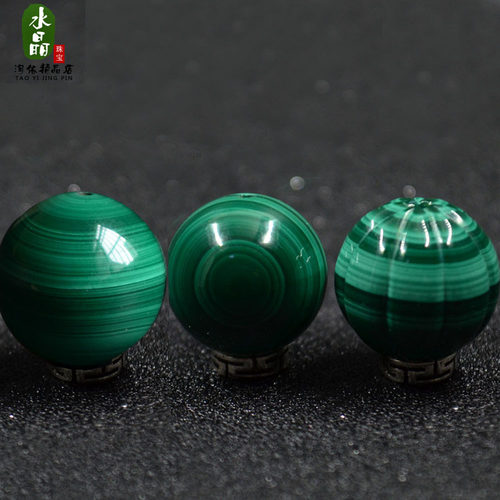 diy正品纯天然多宝瓜珠孔雀石