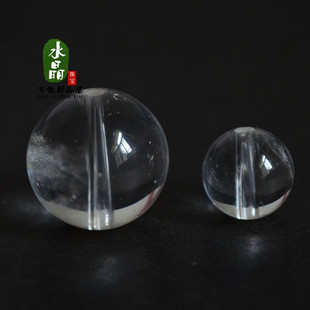 实拍纯天然白水晶散珠单珠DIY多宝配珠圆珠大颗粒16/18/20MM原矿