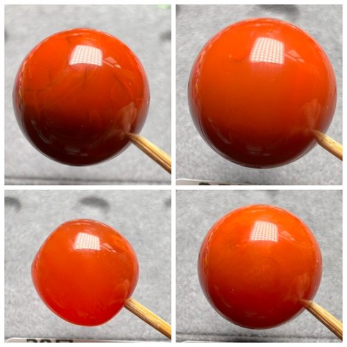 一物一图原矿天然南红单珠散珠手链回纹珠108佛珠配饰16/18MM特价