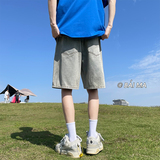抖音品质欧美式高街ins潮牌宽松水洗牛仔短裤做旧五分裤K3238P45，男装牛仔裤，电商A486