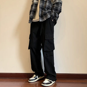 嘻哈大口袋拖地休闲裤hiphop工装裤美式高街ins男女潮 A06P58控78图片
