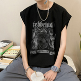 数据超好抖音品质印花宽松无袖背心韩版ins风潮牌t恤BX618-P20，男装背心/马甲，电商A486