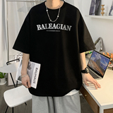 wassuphappy美式重磅t恤男夏季情侣装纯棉短袖潮流微弹七分半袖，男装T恤，电商A486