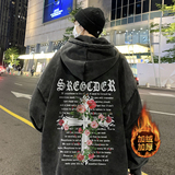 500g重磅高街做旧水洗复古潮牌连帽卫衣外套W693常规P65加绒P75，男装卫衣，电商A486