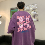 240克重磅纯棉美式直喷印花水洗做旧蜡染宽松短袖t恤T792-P35，男装T恤，电商A486