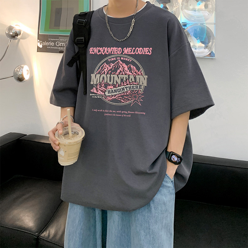 220克重磅美式潮牌宽松短袖t恤T886-P28直播供应280克高品质P35,男装T恤,电商A486