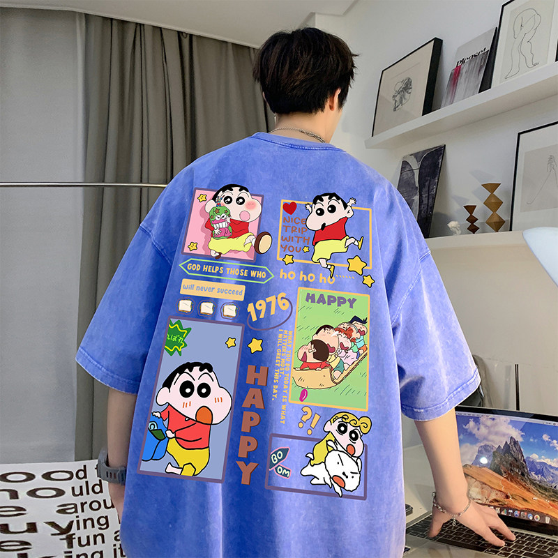 直播品质数据好240克重磅水洗纯棉美式潮牌宽松短袖t恤T920P38,男装T恤,电商A486