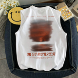 数据超好抖音品质印花宽松无袖背心韩版ins风潮牌t恤BX610-P20，男装背心/马甲，电商A486