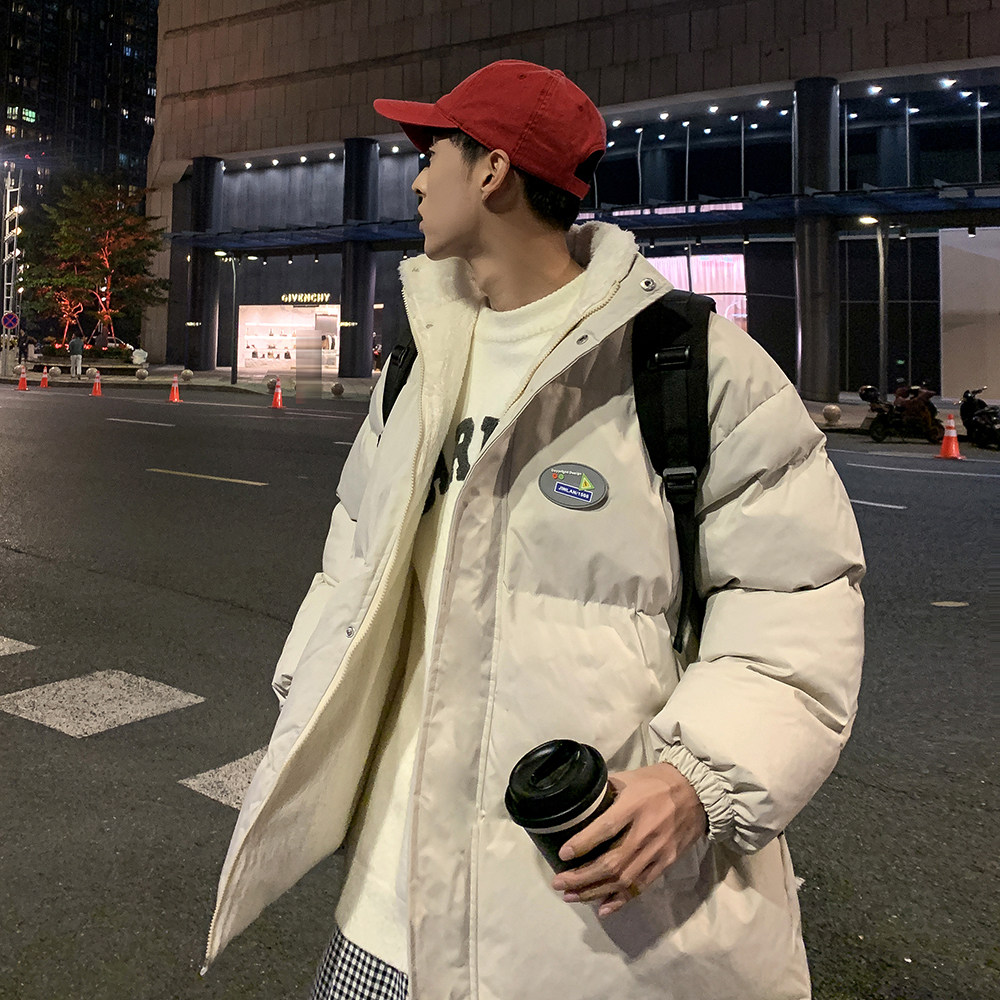 2021港风冬装ins潮宽松休闲加绒加厚立领棉衣外套W151-P118,男装棉衣,电商A486