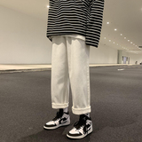后期加绒7色现货~流量数据款高街宽松直筒休闲牛仔裤K150-P40，男装牛仔裤，电商A486