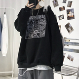 W118加绒37！韩版卡通圆领卫衣潮牌宽松百搭长袖卫衣，男装卫衣，电商A486