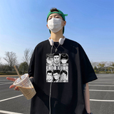 220克重磅美式潮牌宽松短袖t恤T879-P28直播供应280克高品质P35，男装T恤，电商A486