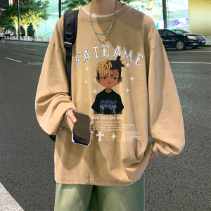 抖音品质 数据超好 美式水洗做旧潮牌宽松长袖t恤 CT212-P45控58图片