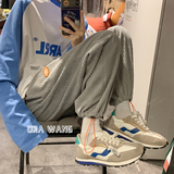 2023春季韩版休闲裤百搭纯色潮流男长裤宽松束脚九分裤K89-P45，男装休闲裤，电商A486