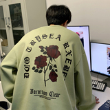 2023春装重磅华棉欧美式嘻哈高级感印花潮流圆领卫衣W192-P40，男装卫衣，电商A486
